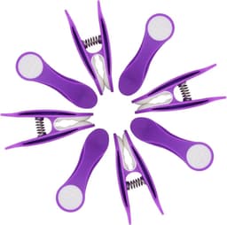 Wasknijpers, wasclips met drukveren van roestvrij staal en Soft Grip Softgrip, soft-touch, lila donkergrijs — thumbnail 2