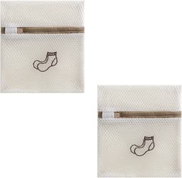 Waszakken voor wasgoed, netzak voor wasmachine met sluiting, voor gevoelige kleding, beha's, sokken, schoenen, beddengoed, 18 x 20 cm, 2 stuks — thumbnail 2