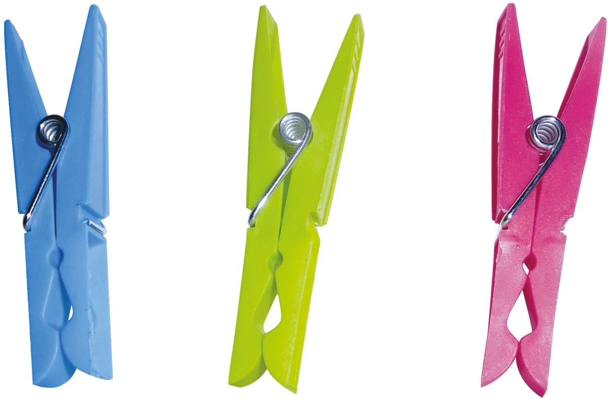 MSV Wasknijpers Multicolor – Set Kunststof Knijpers van PP Materiaal – Kleerknijpers 7 cm voor Alle Soorten Wasgoed — afbeelding 1