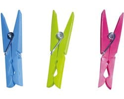 MSV Wasknijpers Multicolor – Set Kunststof Knijpers van PP Materiaal – Kleerknijpers 7 cm voor Alle Soorten Wasgoed