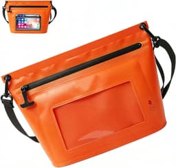 tas voor zwemmen, 6 liter, waterdichte heuptas voor surfen, rivierzoeken, raften, klimmen, wandelen, verkennen (oranje — thumbnail 1