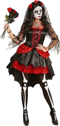 WIDMANN MILANO Party Fashion - Bruidskostuum, Dia De Los Muertos, jurk, Dag van de Doden, Halloween — thumbnail 1
