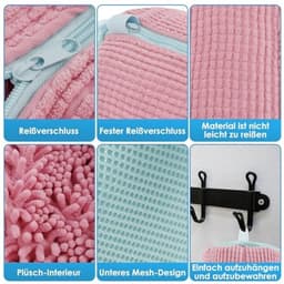 Set van 2 Waszakken voor de Wasmachine - Herbruikbaar met Ritssluiting - Roze — thumbnail 2