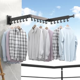 Solidchoice - Retractable Kledingdroger Wandmontage voor Balkon en Badkamer — thumbnail 3