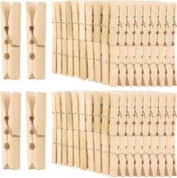 Wasknijpers hout 6 cm - 400 stuks - onbehandelde klemmen - duurzaam - klein - mini - wasgoed - kantoormemo's - foto's - kunst - handwerk — thumbnail 1