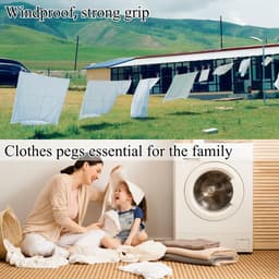Wasknijpers Chip Clips Verpakking van 100, Duurzame Sterke Grip Metalen Wasknijpers Clips voor Waslijn, Snackzakken, Washandjes, Foto's, Papier in Huis, Keuken, Kantoor (100 Stuks) — thumbnail 2