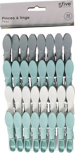 5five Wasknijpers - 64x stuks - gekleurd - kunststof - 8,5 cm - was ophangen — thumbnail 2