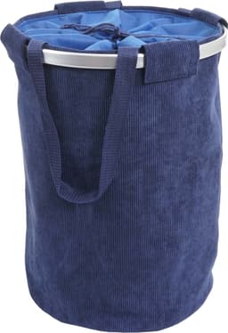 Wasmand MCW-C34, Wasmand Waszak Wasmand met trekkoord, handvat 55x39cm 65l ~ koord blauw — thumbnail 1