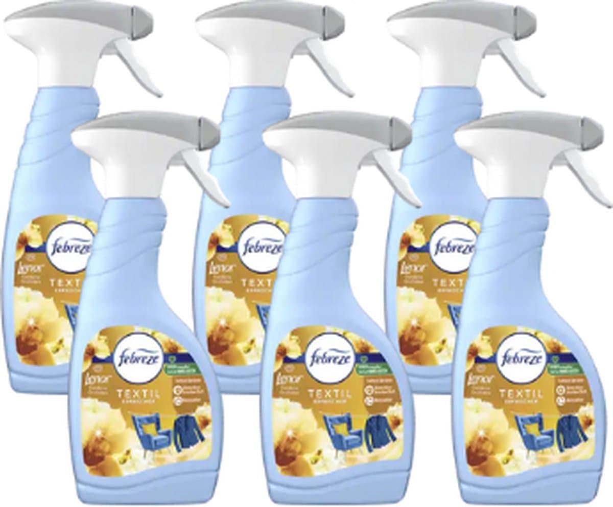 Lenor Febreze Textielverfrisser Spray - VOORDEELVERPAKKING - Golden Orchidee | 6x 500ml | Verwijdert nare geuren — afbeelding 1