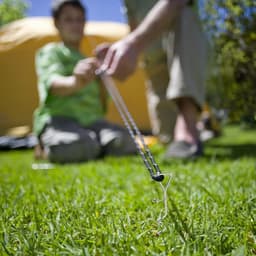 Grondanker hond met schroefharingen en hondenanker voor zachte - normale bodem - 42 cm lang - zilver Grondanker hond — thumbnail 3