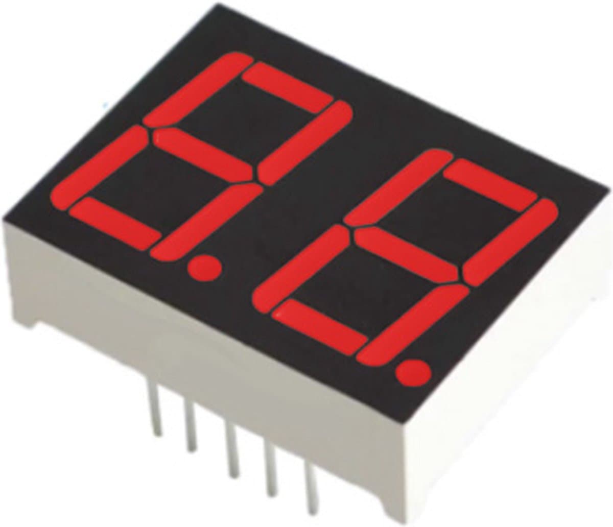 7 Segment 2 digits LED display Rood CC 0.56 inch — afbeelding 1