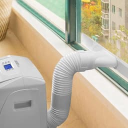 Raamafdichting voor airconditioning - 4 stuks - mobiele airconditioner - raamadapter - 15 meter afvoerslang - diameter 13 cm - raamafdichting — thumbnail 2