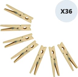 MSV Houten Wasknijpers – Set Wasknijper Hout 7 cm – Praktische Knijpers voor Alle Soorten Wasgoed — thumbnail 3