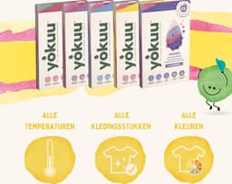 YOKUU Probiotische Wasstrips - 128 Wasbeurten - Wasdraadfrisse Geur - Reis Wasmiddel - Ultra Geconcentreerd en Voorgedoseerd - Ecologisch Wasproduct — thumbnail 5