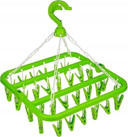 Sokkendroger - 32 Knijpers - Sokken Hanger - Sokken Droger - Beha's - bh's - Ondergoed - Wasrek Sokken - Wasrek - Droogrek - Klein Wasrekje - Carrousel - Droogcarrousel - Washanger - Sokkendroogrek - Kleerhanger voor Sokken - Windbestendig — thumbnail 1