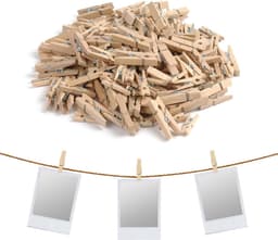 Wasknijpers van hout, 700 x mini-houten knijpers, 2,5 cm houten wasknijpers, duurzame decoratieve klemmen, geschikt voor knutselen, fotowand en verpakking, gastgeschenk — thumbnail 1