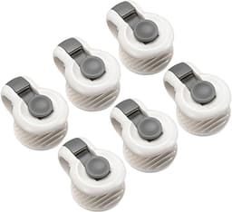 Set van 6 plastic hoesclips, onzichtbare bevestiging, antislip, duurzaam ABS-materiaal, voor het stevig vastzetten van lakens, tafelkleden en matrasbeschermers, afmetingen: 5,2 x 3,6 x 3 cm — thumbnail 1