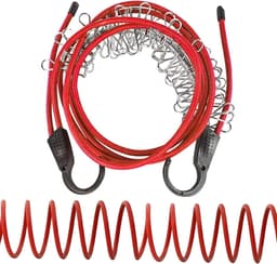 Wastouw - Reis waslijn - Outdoor drogen - Elastisch materiaal - 1.5 meter - Rood — thumbnail 4
