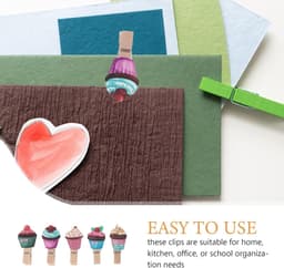 Mini Houten Clips - Wasknijpers Foto Clips - Decoratieve Toepassingen - Uniek IJsjespatroon - 43 x 2 x 13 cm — thumbnail 5