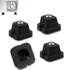 Vloerbeugels Airco - Dempingsvoeten - Trillingen Dempen - Hoge Belasting - 4 Stuks - Zwart — thumbnail 1