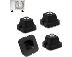 Vloerbeugels Airco - Dempingsvoeten - Trillingen Dempen - Hoge Belasting - 4 Stuks - Zwart