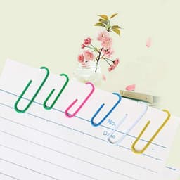 500 Stks Papier Clips Gekleurde Papier Clips Plastic Gecoat Metaal Papier Klemmen voor Kantoorbriefpapier Verschillende Kleuren — thumbnail 2