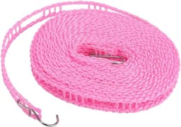 Waslijn Touw - Kledinglijn - Drogen van kleding - Met flexibele haak - 5 meter - Roze — thumbnail 4