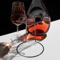 Decanterdroogrek — 20 cm glazen decanterdroger — Gebalanceerde houder — Rubbergecoat, krasbestendig displayrek — Droogrek voor aan de lucht — thumbnail 4