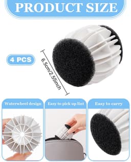 Dailygoods - 4 Stuks Dierenhaarvanger voor Wasmachine — thumbnail 2