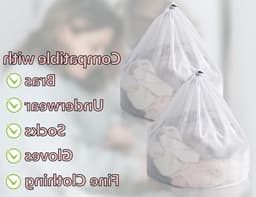 2-delige wasnetten 50 x 60 cm voor de wasmachine, herbruikbaar en stevig, ideaal voor delicate kleding en lingerie — thumbnail 3