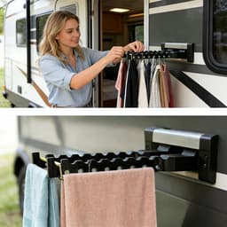 Waslijn 2 stuks - Drogrek kleding - Buiten drogen - UV-bestendig coating - 20x40x20mm - Niet gespecificeerd — thumbnail 4