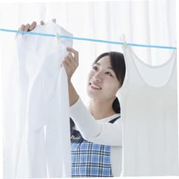 Waslijn Outdoor - Droogtouw Kleding - Kleding Drogen - Windproof Antislip - 5 meter - Blauw — thumbnail 4