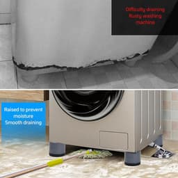 Set van 4 Antivibratie Voetkussens voor Wasmachines, Rubber Vibration Dampers van 8 cm, Geluiddempende Mat voor Wasmachines en Drogen — thumbnail 5