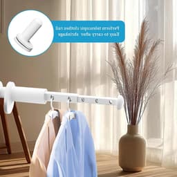 Draagbaar reisdroogrek voor binnen en buiten - Uittrekbaar en opvouwbaar - Set van 2 - Ideaal voor hotels, appartementen, camping. — thumbnail 2