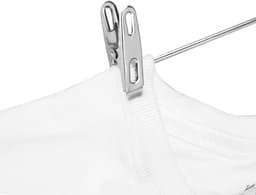 20 stks Roestvrij Staal Kleding Pegs - Huishoudelijke Sokken Ondergoed Drogen Rek Clip Houder - Zware Duty Winddicht - Duurzaam Roestvrij Staal . — thumbnail 4