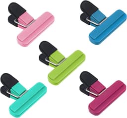 Tas Clips - Keuken Clips - Voedsel Opslag - Stevig Duurzaam Plastic - 5 Stuks - Meerkleurig — thumbnail 1