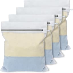 Set van 4 Wasnetten voor de Wasmachine met Verborgen Ritsen, Duurzaam en Sterk, Waszak voor Kleding, Ondergoed en Babykleding (40 x 50 cm) — thumbnail 1