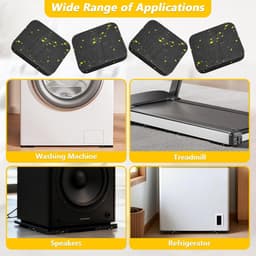 Wasmachine Dempers - Trillingsdempers - Apparaat Stabiliseren - Universeel Formaat - 8 Stuks - Zwart — thumbnail 2
