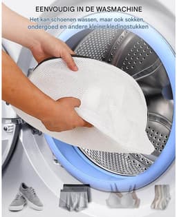 EXCITAT Waszak Voor Schoenen - Herbruikbare Wastas - Set Van 2 Stuks - Voor Wasmachine En Reizen - Wit — thumbnail 3