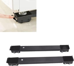 Wasmachinestandaard - Mobiele basis - Apparaten verplaatsen - Verstelbaar - 48.7 cm - Zwart — thumbnail 4