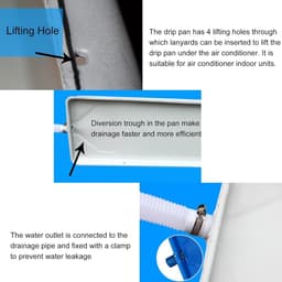 Afvoerbak Airco - Lekbak Condenswater - Water Opvangen - Met Isolatie - 200cm Slang - Metaal — thumbnail 3