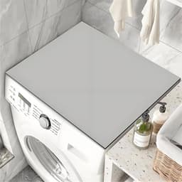 Wasmachine Mat - Onderlegger Apparaat - Apparaten Beschermen - Antislip Rubberen Zool - 60 x 60 cm - Lichtgrijs — thumbnail 1