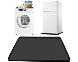 Antivibratie mat voor wasmachine en koelkast - Siliconen, antislip, 60x60 cm, rubberen onderlegger met opstaande rand voor extra bescherming