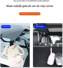 Reiskledinglijn - Waslijn auto - Kleding drogen - Compact draagbaar - Verstelbaar 1.2m - Meerkleurig — thumbnail 5