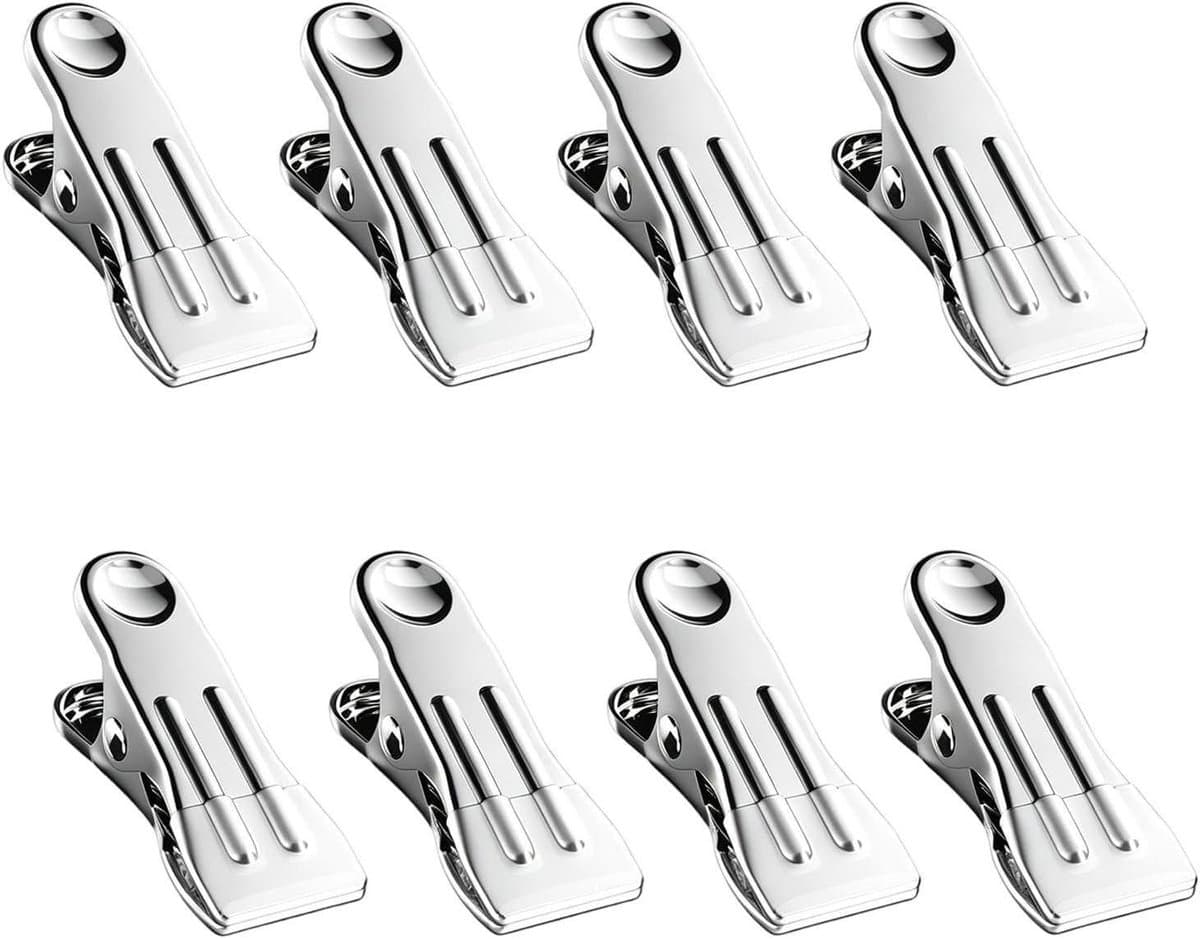 Kleding Pins - Wasknijpers Clips - Kleding Ophangen - Roestvrij Staal - 5.5 cm Lengte - Wit — afbeelding 1