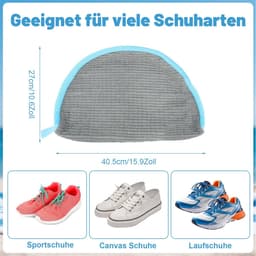 SMOAKEZ- Schoenwaszak 2 Stuks - Herbruikbare Waszak - Groot 40,5 x 27 cm - Met Ritssluiting - Geschikt voor Wasmachine/Droger - Chenille Materiaal — thumbnail 5