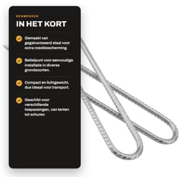 Dailygoods- Grondankers 30 cm - 8 Stuks - Verzonken Haringen - Beitelpunt - Antislip Haak - Geschikt voor Tenten en Hekken - Tentankers — thumbnail 4