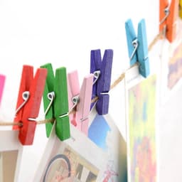 Houten Wasknijpers - Mini Clips Decoratie - Foto's Ophangen - Natuurlijk Materiaal - 7 x 35 mm - Multicolor — thumbnail 2