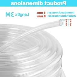 Flexibele Siliconen Slang 3m - 6mm ID x 8mm OD, Transparante Voedselveilige Slangen voor Water, Lucht en Olie Transport — thumbnail 5