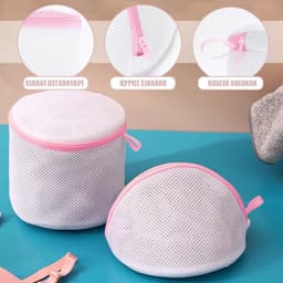 Herbruikbare Waszak voor Bh's - 3 Stuks - Mesh Waszak voor Ondergoed, Sokken en Delicate Kleding in de Wasmachine — thumbnail 2